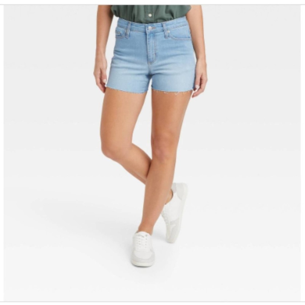 NEW Universal Thread Women's High-Rise Midi Jean Shorts - Blue Size 8/29"W